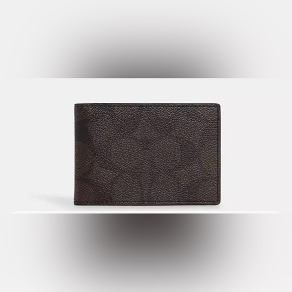 Coach Billfold Wallet In Signature Canvas - Picture 1 of 6